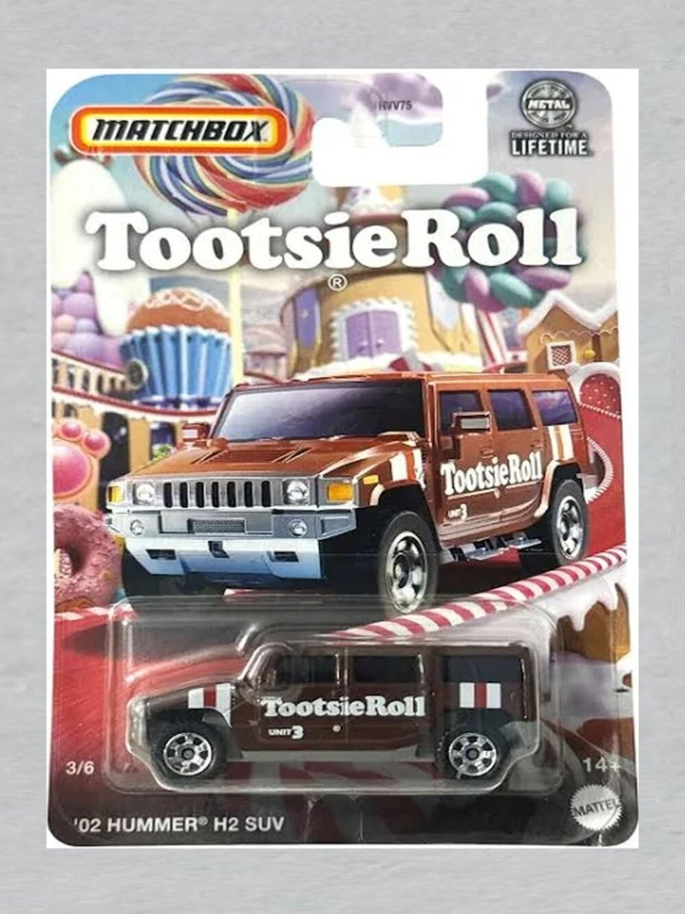 Matchbox Tootsie Roll '02 Hummer H2 SUV BROWN